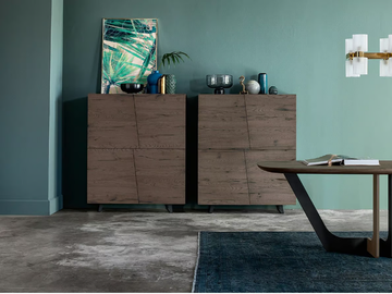 UNIKA - Solid wood highboard with doors by Devina Nais - view 3